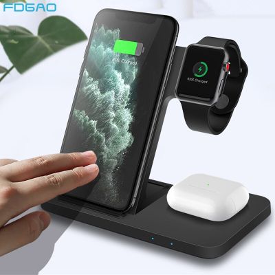 3 in 1 Wireless Charging Station For iPhone 14 13 12 11 XS XR X 8 AirPods Pro iWatch 15W Fast Charger for Apple Watch 8 7 6 SE
