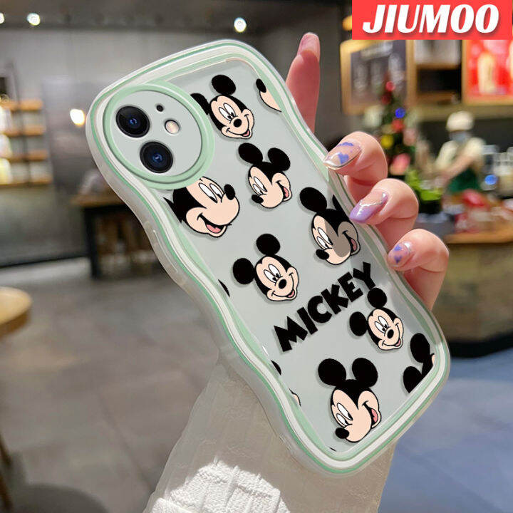 jiumoo-เคสปลอกสำหรับ-samsung-s22บวก-s22พิเศษ5g-ลายการ์ตูนแฟชั่นมิกกี้สีสันสดใสเคสโทรศัพท์แบบใสขอบเป็นลอนซิลิโคนเคสกันกระแทกป้องกันเลนส์กล้องเคสนิ่มโปร่งใส