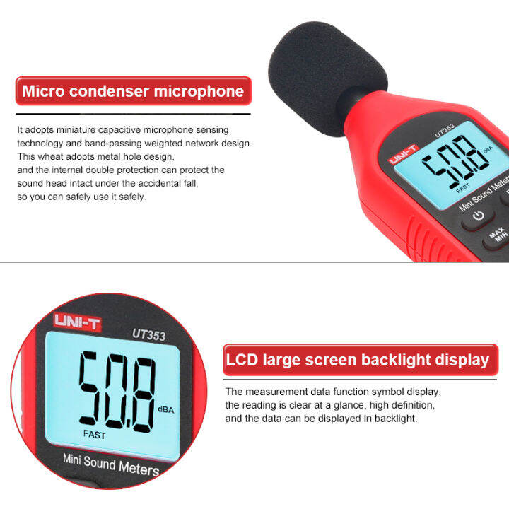 uni-t-ut353-portable-noise-measuring-instrument-db-meter-30-130db-lcd-mini-audio-sound-level-meter-decibel-monitor