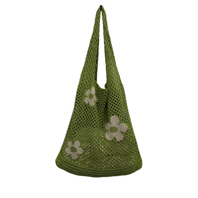 Tote Beach Bags Woven Shopping Simple Large Capacity Shoulder Bag Handbag Flower Womens