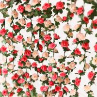 【Cw】PARTY JOY 5Pcs 2.55m Fake Rose Vine Artificial Flower Hanging Garland Plants Rose Ivy for Home