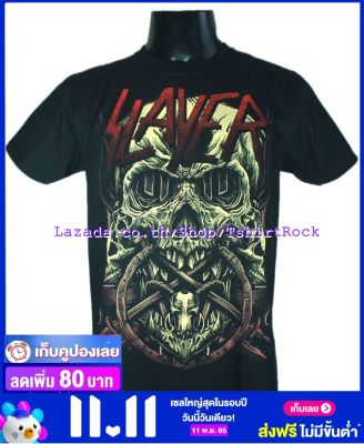 เสื้อวง SLAYER สเลเยอร์ ไซส์ยุโรป เสื้อยืดวงดนตรีร็อค เสื้อร็อค  SLR1759 ส่งจากไทย