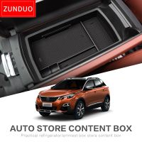 zxfgew กล่องกล่องเก็บจัดเก็บสำหรับ Peugeot 3008 4008 5008 2017 2018 2019 2020 MK2 3008GT GT รถ Organizer อุปกรณ์เสริมสีดำ