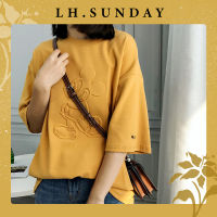 LH.Sunday ลุคสาวหวาน ไซส์ใหญ่   ลุคสตรีทเสื้อยืด ลายการ์ตูน ในตำนาน พูดปุ๊บ รู้ชื่อปั๊บ เอาเด๊ เอาเด