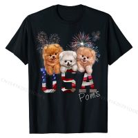 เสื้อยืดลายสุนัขอเมริกันปอมเมอเรเนียนสุนัขสหรัฐอเมริกา