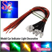 AD8T2 10pcs 1/14 Tamiya สำหรับ 1/10 สีแดงสีขาวสีเหลือง ไฟ LED ไฟรถบรรทุก RC 3mm 12V ของเล่นรถดริฟท์