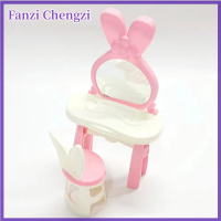 Fanzi ชุดเก้าอี้แต่งตัวของเล่นพลาสติก1:12เฟอร์นิเจอร์บ้านตุ๊กตาสำหรับอุปกรณ์ตกแต่งห้องนอนบ้านตุ๊กตา