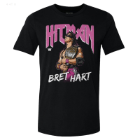 【New】 2023 NEW New Heather Black Brett Hart Wwe Legends 500 Mens Black Printed T-shirt 2023 fashion t-shirt