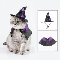 ZZOOI Pet Halloween Clothes Hat Adjustable Cat Wizard Hats Christmas Cape Dog Hat Funny Puggy Kitten Headwear Pets Items Accessories