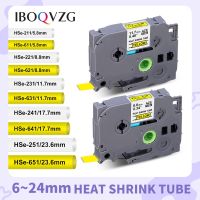 IBOQVZG 5ขนาดท่อหดความร้อน HSe-611 HSe 611 HSe611 HSe231 Hse631 HSe241 HSe251เหมาะสำหรับพี่ชายน้องชาย P-Touch เครื่องพิมพ์ฉลาก