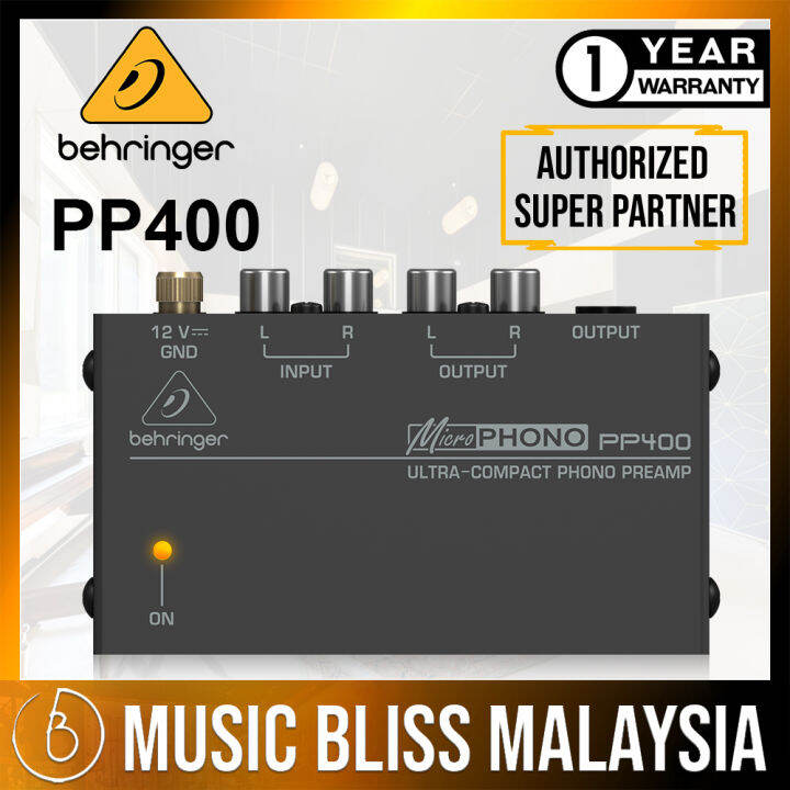 Behringer Microphono PP400 Phono Preamplifier (PP400) Lazada