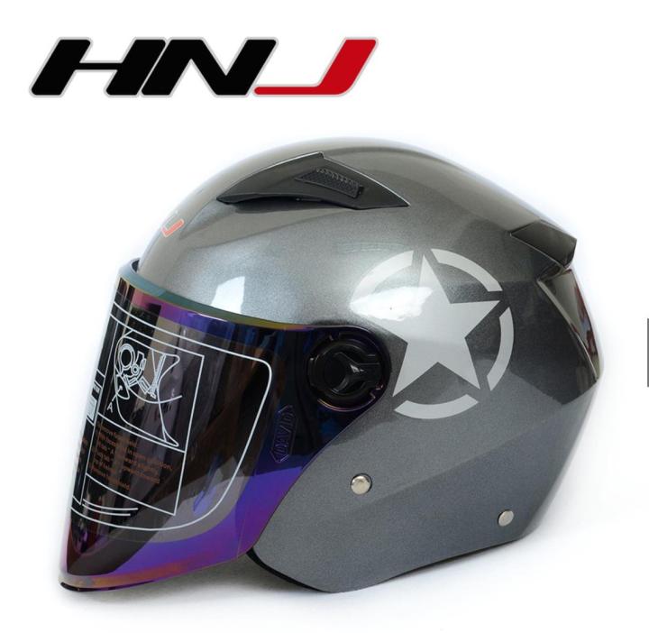 Hnj Half Face Helmet Ff Star Lazada Ph