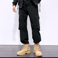 【Ready】? New sle overs for men loose casl straight-leg we-leg ps y hip-hop drawstrg ps