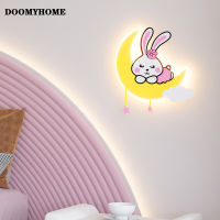 DOOMYHOME โคมไฟผนัง LED ที่ทันสมัยรูปกระต่ายน่ารักพิเศษใหม่สำหรับห้องนั่งเล่นห้องทำงานห้องเด็กข้างเตียงนอนโคมไฟเชิงเทียนสำหรับทางเดินห้องใต้หลังคา