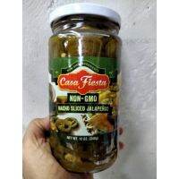 ? ? Casa fiesta Nacho Sliced Jalapenos พริก จาลาปิโน ดอง ชนิดแว่น คาซ่า เฟสต้า 340 กรัม ราคาถูกใจ