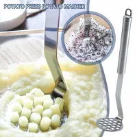 Potato Press Potato Masher Stainless Steel Mashed Potato Crusher Creative Masher Fruit Gadget S6E3