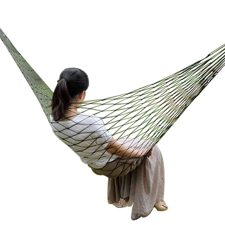 portable-nylon-mesh-hammock-net-sleeping-bed-hamaca-for-outdoor-patio-porch-garden-travel-camping-blue-green-red-hamac
