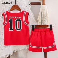 เสื้อกีฬาบาสเก็ตบอล และกางเกงขาสั้น ลาย Strawball Strawt &amp; Shorts สําหรับเด็ก