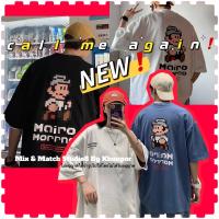 เสื้อยืดโอเวอร์ไซส์ Call Me Again ลายMario ผ้าคอตตอนเกาหลี เกรดพรีเมียม ใส่สบายๆ ทรงสวยๆ สกรีนแน่นๆ ใส่ได้ทั้งผู้ชายและผู้หญิง พร้อมส่ง