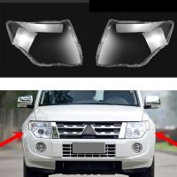 ฝาปิดเลนส์ Lampu Depan Mobil ด้านซ้าย/ขวาสำหรับ Mitsubishi PAJERO V87 V93 V97 2007-2018โป๊ะไฟแบบโปร่งใสฝาครอบไฟหน้าแบบใส