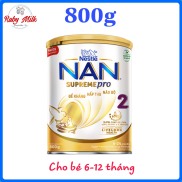 Date 11.2024 Sữa bột Thuỵ Sĩ Nan Supreme Pro số 2 Lon 800g