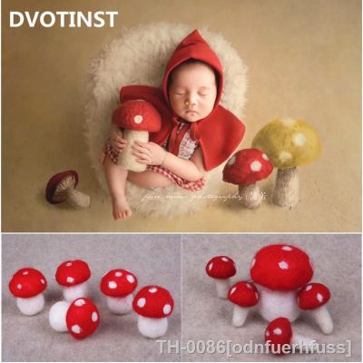 ✴☼❆ Dvotinst bebê recém-nascido fotografia adereços de lã artesanal bonito mini cogumelo acessórios para estúdio tiro infantil foto