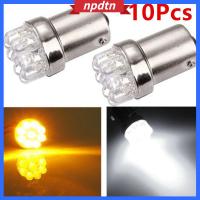 NPDTN 10ชิ้น/เซ็ตสีขาวเหลือง Hi/ต่ำชุด Beam LED 1156 1157ไฟสัญญาณ COB ไฟไฟเลี้ยวหลอดไฟไฟหน้าการขับขี่รถไฟตัดหมอก