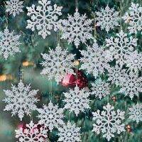 【hot】◄ﺴ☈  10pcs/lot Fake Snowflakes Xmas Hanging Ornament New Year Decoration Icicle