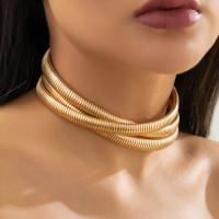 ☌✆ HelloToU Ingemark Exaggerated Chunky Heavy Twisted Torques Choker Necklace for Grunge Jewelry Steampunk Men