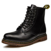 Dr Martens รองเท้าบูทมาร์ตินรุ่น1460,รองเท้าใส่ทำงานทั้งผู้ชายและผู้หญิงรองเท้าบูทหนังผิวเรียบรองเท้าทำงานหัวกลม Size35-48