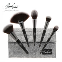 Sylyne ชุดแปรงแต่งหน้า5ชิ้น Blending Powder Foundation Fan High Face Make Up Brush Kit Tools