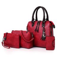 ZZOOI Luxury Brand 4 Psc/set Womens Handbags Large Capacity Women Bag Ladies Leather Tote Fashion Shoulder Bags for Women 2023 Wallet