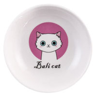 New Creative Cute Cat Small Saucer Shape Mini Plate Ceramics Cartoon Dish Novelty Snack Plate Kitty Disc