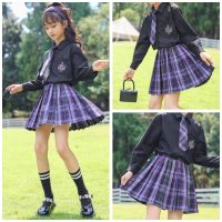 【CW】 Girl KidsJKKids Clothing Uniform Fashion Shirts Short Sleeve Pleated Skirt Kawaii Anime T Shirt