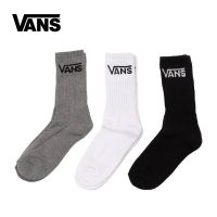 Vans Mn Classic Crew ลูกเรือ สีขาว สีเทา สีดํา (6.5) r