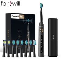 ♧ஐ▲ Fairywill D7 Sonic Electric Toothbrushes for Adults Kids 5 Modes Smart Timer Rechargeable 8 Super Whitening Toothbrush Heads