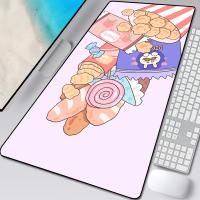 Large XL Mousepad Anime Gamer Cake Food Gaming Mouse Pad Computer Accessories Keyboard Laptop Padmouse Speed Cute Desk Mat