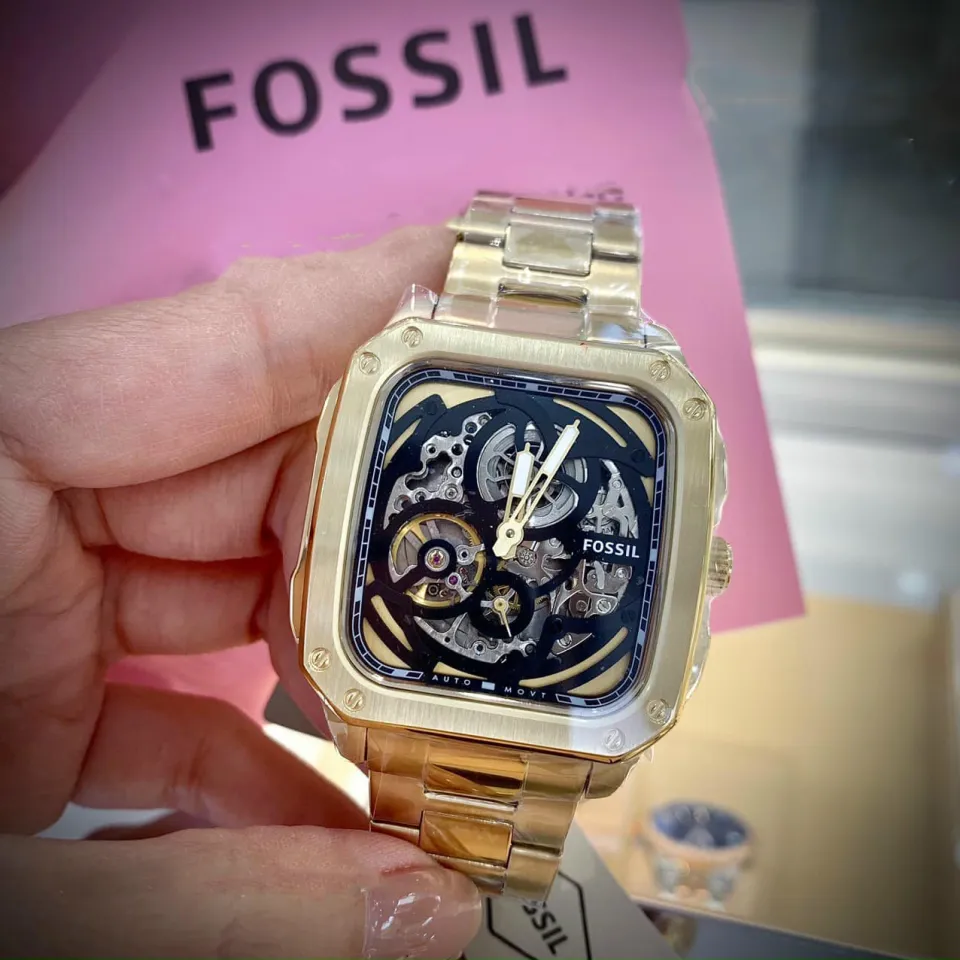 OFFICIAL WARRANTY) Fossil ME3204 Inscription Automatic Gold-Tone