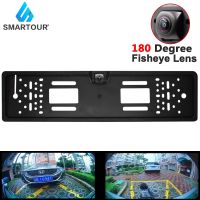 180° Fisheye HD European Car Number License Plate Frame Rear View Camera Night Vision Reverse Backup Parking Cam Auto Accessory