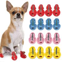 【YF】 4PCS/set Pink Non-slip Summer Dog Shoes Breathable Sandals for Small Dogs Pet Socks Sneakers Puppy Cat Boots