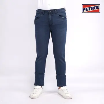 Boho Style High Waist Petrol Cotton Pants for Men