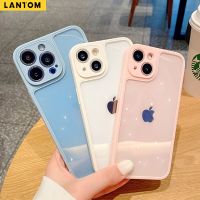 LANTOM เคสโทรศัพท์ใสบางเฉียบสำหรับ iPhone 14 Pro Max Plus 13 Pro Max 12 Pro Max 11 Pro Max เคสโทรศัพท์กันกระแทกโปร่งใสพร้อมกล้องเลนส์เต็มรูปแบบ