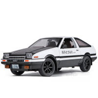 1:20 Initial D Toyota Trueno AE86 Alloy Diecast Car Model Sports Car Toys For Kids s Pull Back Vehicles Toy Cars Black Hood