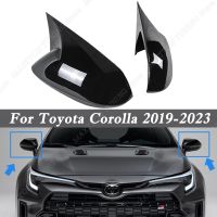 ฝาครอบกระจกมองข้างมองหลัง ABS สีดำเงารถยนต์2ชิ้นชุดบอดี้คิทสำหรับ Toyota Corolla 2019 2020 2021 2022ภายนอก2023