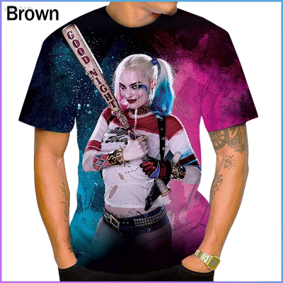 2023 New Casual Short Sleeved T-shirt, Round Neck, Printed with "halle Kuiyin 3d Joker", Summer Fashion, Suitable for Men Unisex