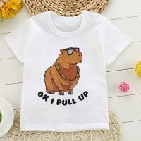 Kawaii Capybara Tshirt Kids Children T-Shirt Cartoons Clothes Kid Girl Boy Cute Capybaras Love T Shirt Baby Casual Top Clothes