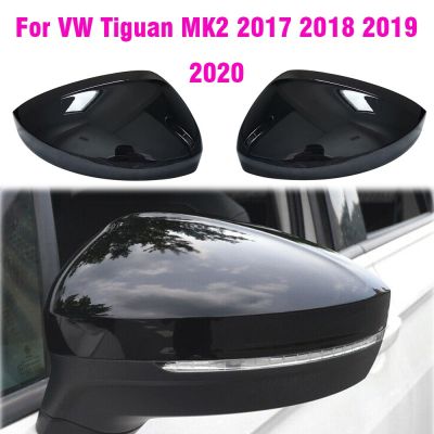 ปีกข้างมองหลังวันหยุดฝากระจกรถกรอบมือจับสำหรับ VW Tiguan Allspace L MK2 2017 2018 2019 2020อะไหล่โครเมี่ยมด้าน