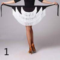 Women Ballroom Latin Salsa Tango Tassel Dance Skirt Skate Wrap Scarf Dancewear y Multicolor Skirt 904-A360