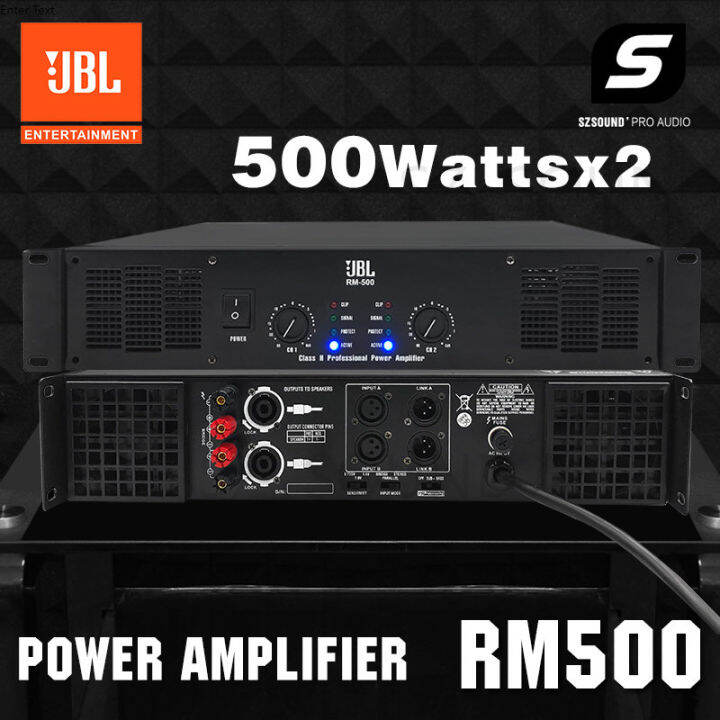 【SZ sound】 JBL RM500 audio Power amplifier, connected to speakers 2