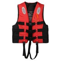 Mens Women Life Vest Swimsuit Boating Ski Drifting Survival Suit Polyester Life Jacket for Adult Kids with Whistle S-XXXL  Life Jackets